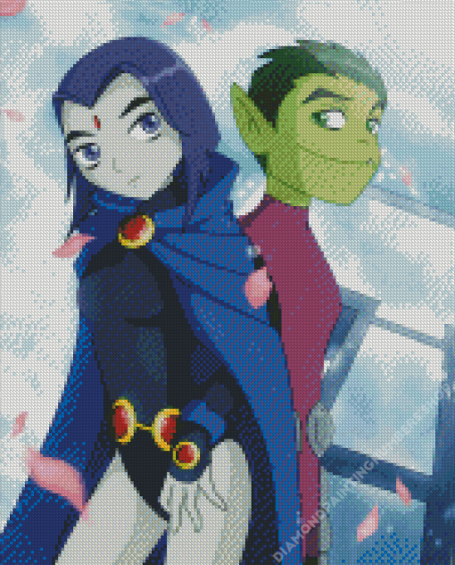 Beast Boy And Raven Diamond Painting