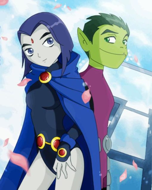 Beast Boy And Raven Diamond Painting