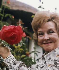 Beryl Reid With Pink Flower Diamond Painting