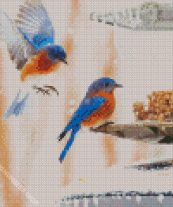 Birds And Snow Diamond Painting