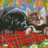 Black Lab And Cat Diamond Painting