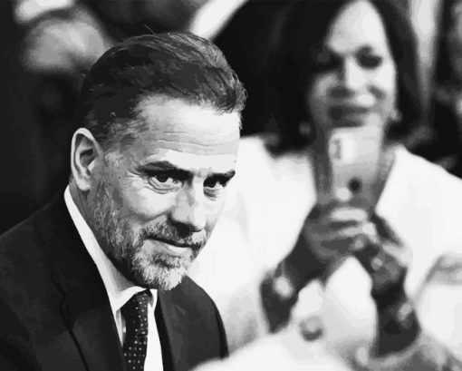 Black And White Hunter Biden Diamond Painting