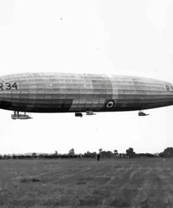 Black and White Zeppelin Diamond Painting