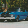 Blue 1971 Chevelle Engine Diamond Painting