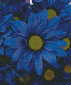 Blue Daisies Diamond Painting