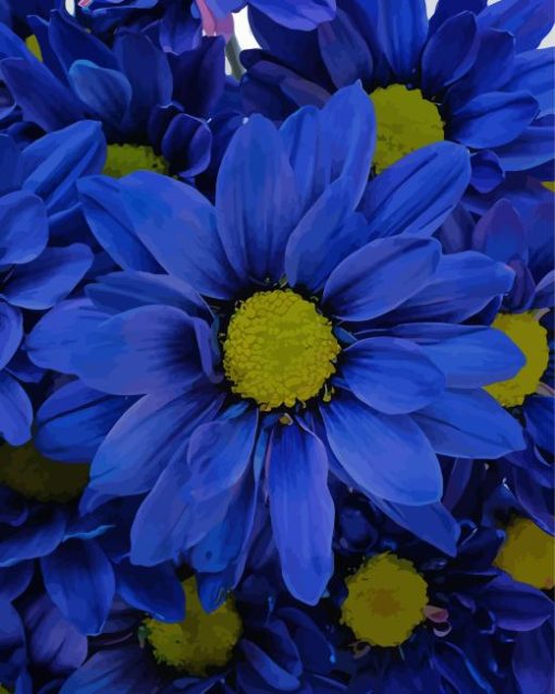 Blue Daisies Diamond Painting