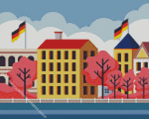 Bonn Germany Illustration Diamond Painting