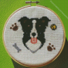 Border Collie Cross Stitch Diamond Painting