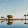 Botswana Elephant Diamond Painting