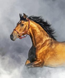 Brown Horse In The Smoke Diamond Painting