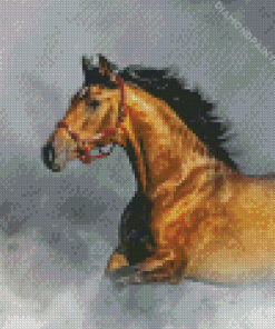 Brown Horse In The Smoke Diamond Painting