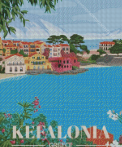 Cephalonia Greece Art Poster Diamond Painting