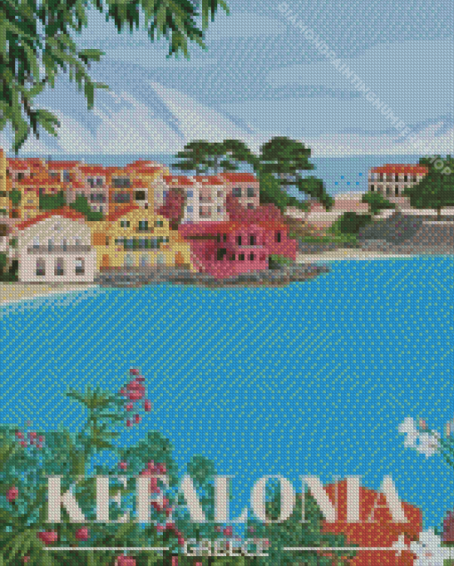 Cephalonia Greece Art Poster Diamond Painting