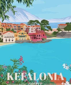 Cephalonia Greece Art Poster Diamond Painting