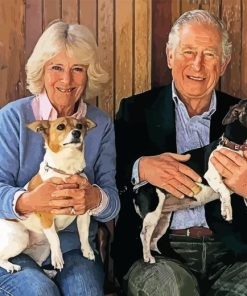 Charles and Camilla And Dogs Diamond Painting