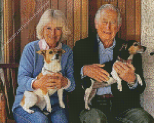 Charles and Camilla And Dogs Diamond Painting