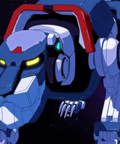 Close Up Blue Lion Voltron Diamond Painting