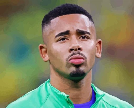 Close Up Gabriel Jesus Diamond Painting