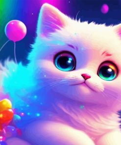 Colorful Cartoon Cat Diamond Painting