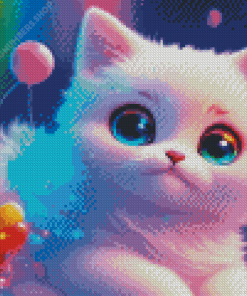 Colorful Cartoon Cat Diamond Painting