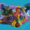 Colorful Raccoon Head Diamond Painting