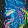 Colorful Wolf Spirit Diamond Painting