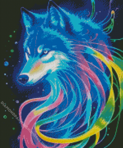 Colorful Wolf Spirit Diamond Painting