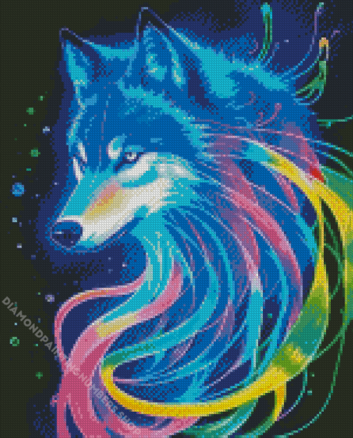 Colorful Wolf Spirit Diamond Painting