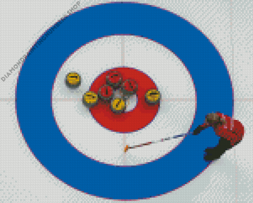 Curling Player Diamond Painting