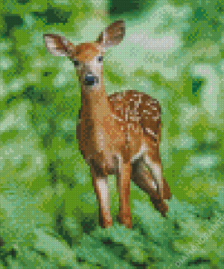 Deer And Forest Diamond Painting