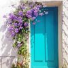 Door With Purple Flowers Diamond Painting