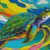 Fantasy Psychedelic Sea Turtle Diamond Painting