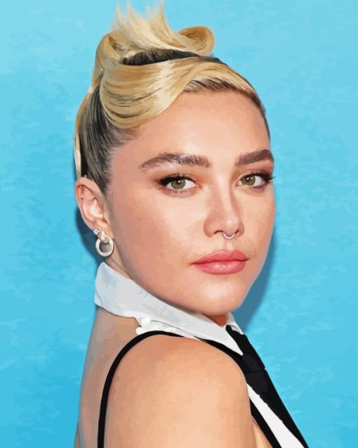 Florence Pugh Beautiful Actress Diamond Painting