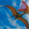 Flying Pterosaur Diamond Painting