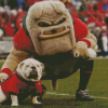 Georgia Mascot With Dog Diamond Painting