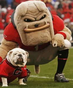 Georgia Mascot With Dog Diamond Painting