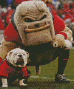 Georgia Mascot With Dog Diamond Painting