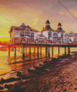 Germany Sellin Pier Sunset Diamond Painting