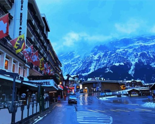 Grindelwald Village Diamond Painting