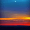 Half Moon Red Sunset Diamond Painting