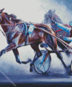 Harness Horse Racing Diamond Painting