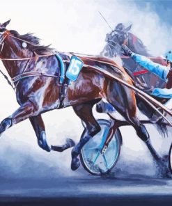 Harness Horse Racing Diamond Painting