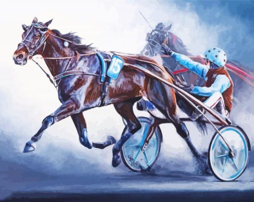 Harness Horse Racing Diamond Painting