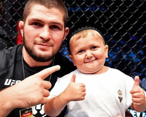 Hasbulla With Khabib Diamond Painting