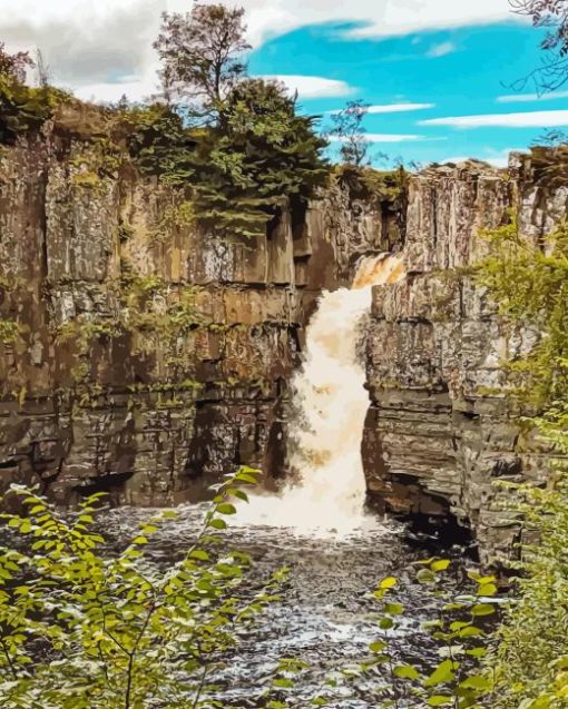 High Force Waterfall Diamond Painting