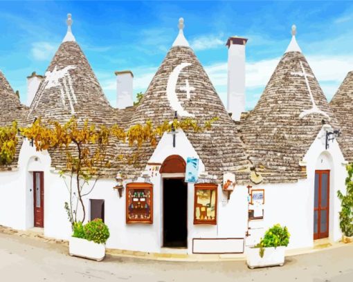 Italy Alberobello Town Diamond Painting