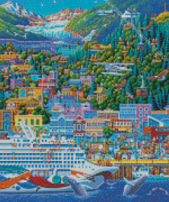 Juneau City Illustration Diamond Painting