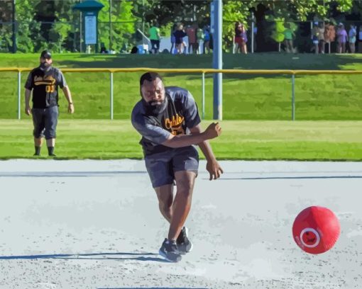 Kickball Players Diamond Painting