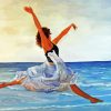 Lady Dancing On Beach Diamond Painting