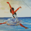 Lady Dancing On Beach Diamond Painting